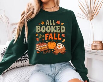 Bookworm Fall Sweatshirt, Autumn Book Lover Sweater, Cozy Reading Sweater, Bookish Sweater, Fall Reader Gift Sweater