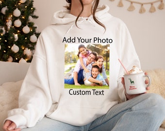 Custom Photo Hoodie, Personalized Unisex Sweatshirt, Family Gift