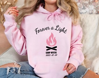 Forever a Light Camp Mystic Hoodie, Custom Camp Hoodie, Summer Camp Hoodie, Personalized Camp Apparel
