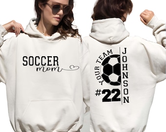 Custom Soccer Shirt, Personalized Soccer Mom Shirt, Game Day Soccer Hoodie, Team Mascot Soccer Sweatshirt, Custom Soccer Ball Shirt