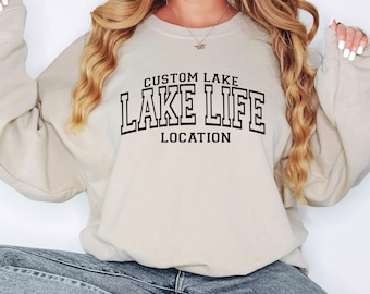 Custom Lake Life Sweatshirt, Lake Camping Sweatshirt, Custom Lake Vacation, Custom Lake Life Sweatshirt,Camping Sweatshirt,Camper Sweatshirt
