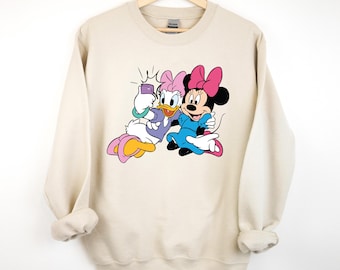 Disney Mickey And Friends Sweatshirt, Disney Daisy & Minnie T-Shirt Sweatshirt, Disney Mickey And Friends Apparel,Minnie Mouse Sweatshirts