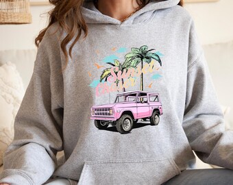 Retro Summer Hoodie, Summer Beach 2025 Hoodie, Trendy Summer Hoodie, Aesthetic Summer Hoodie, Funny Sarcastic, Vacation, Summertime Hoodie
