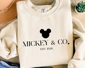 Mickey & Co Sweatshirt, Mickey and Co. Est. 1928 Sweatshirt,Mickey And Friends Sweatshirt, Disney Trip Sweatshirt,Disney Vacation Sweatshirt