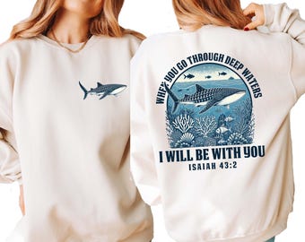 Whale Shark Sweatshirt, Shark Sweatshirt, Jesus Faith Sweatshirt, Beachy Sweatshirt, Whaleshark Sweatshirt, Coconut Girl, Ocean Sweatshirt