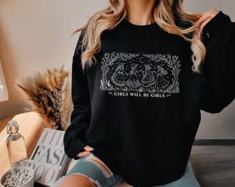 Funny Witchy Sweatshirt, Vintage Halloween Sweater, Spooky Girl Sweater, Fall Witch Sweater, Autumn Graphic Sweater