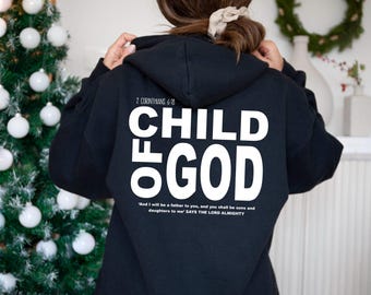 Sudadera cristiana "Niño de Dios", sudadera con versículo bíblico, sudadera con "Adorador de Jesús", camiseta de Dios, ropa de Jesús basada en la fe, sudadera estética "Cree", regalo "Cree"