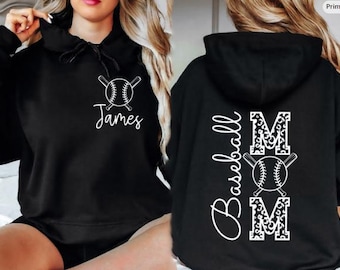 Custom Baseball Name Hoodie,Personalized Baseball Mom Shirt,In My Baseball Mom Era Sweater,Game Day Hoodie,Mom Sport,Christmas Gift for Mom
