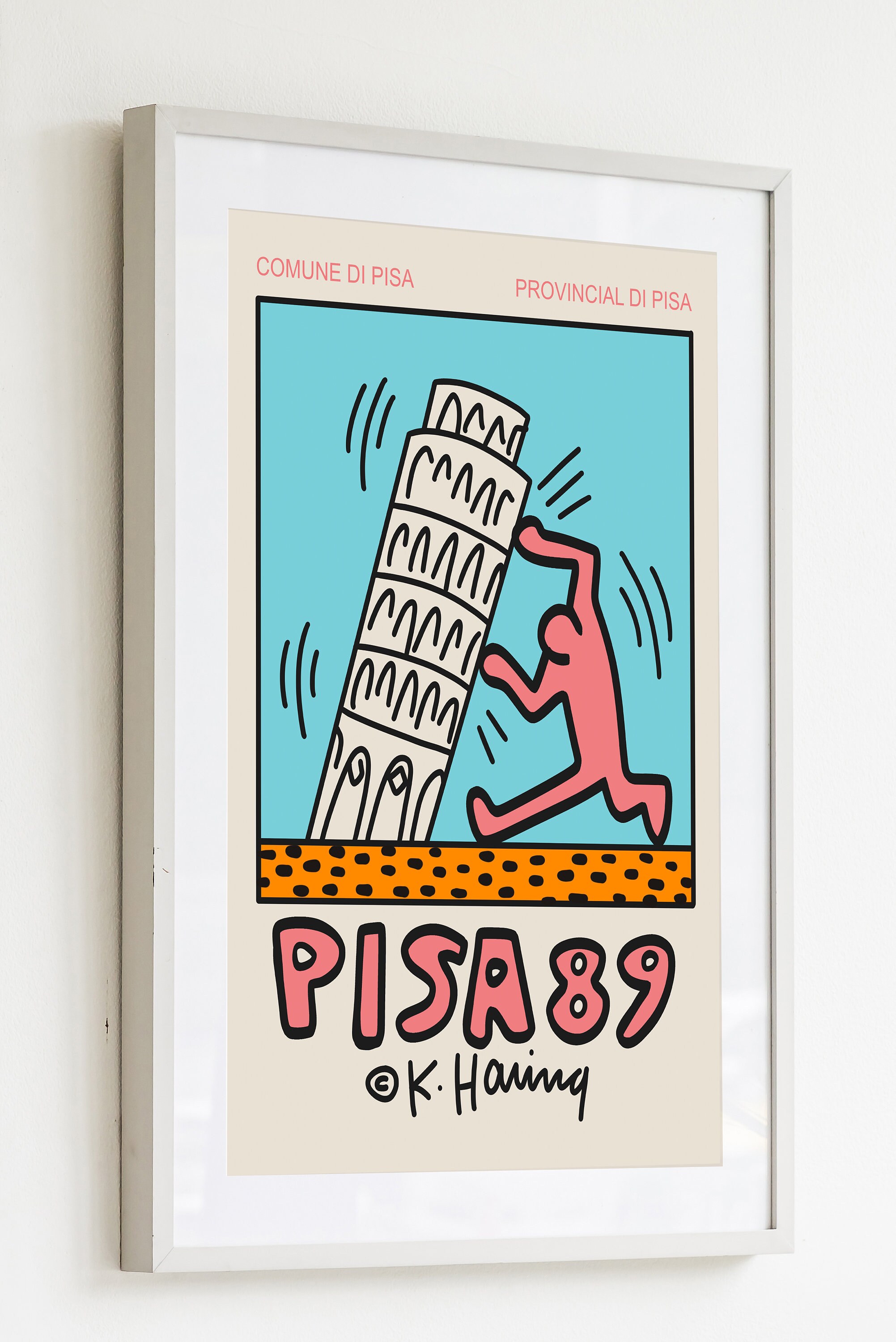 Keith Haring Pisa Poster, Pop Art Print, Keith Haring Print, Travel ...