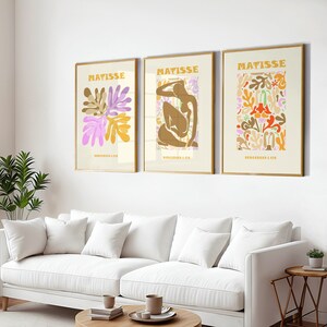 Henri Matisse Set of 3, Henri Matisse Print, Henri Matisse Rainbow Wall Set, Matisse Gallery, Matisse Exhibition Poster, Gift to Friend