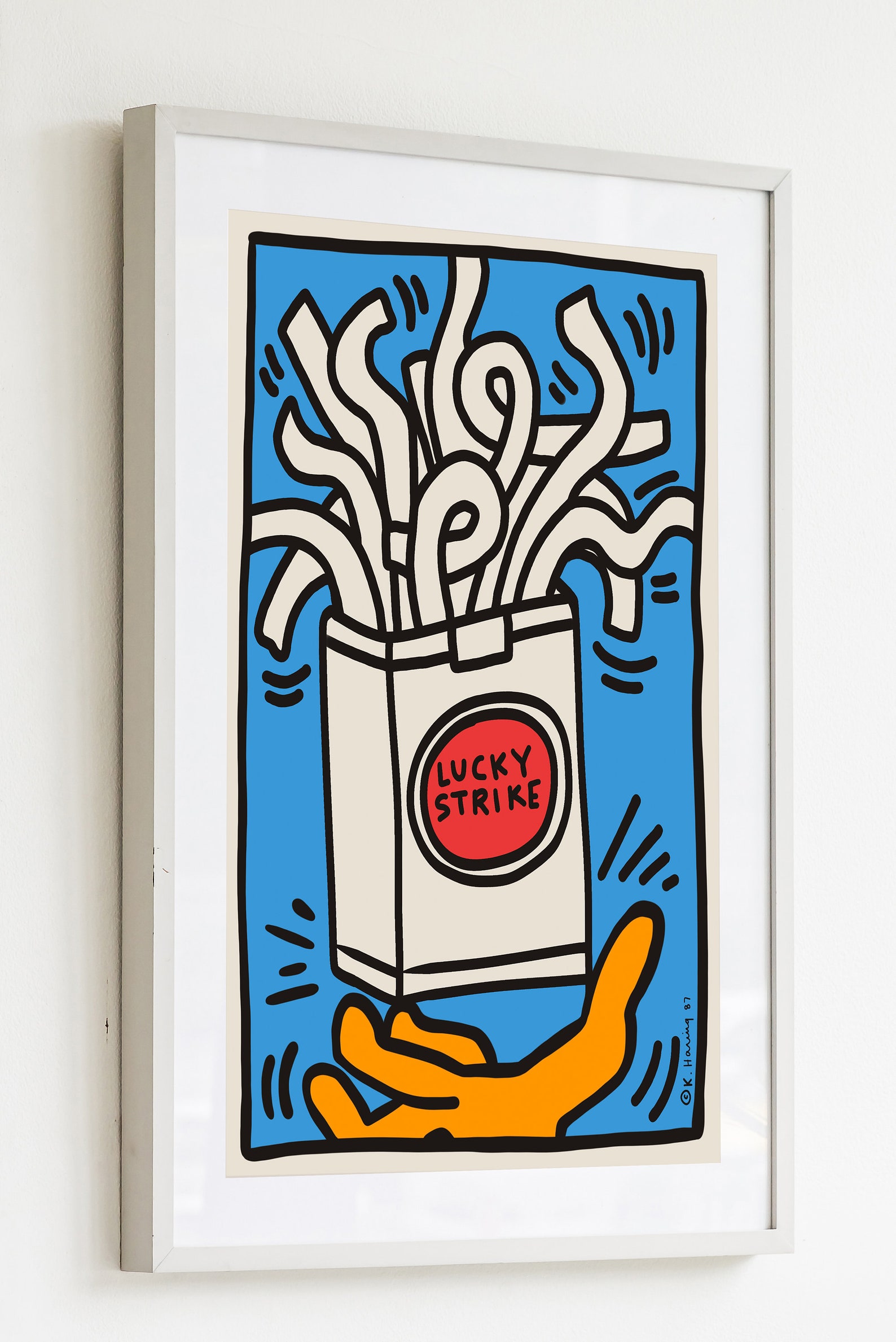 Keith Haring Print,digital Keith Haring Poster, Keith Haring Lucky Strike Print Poster