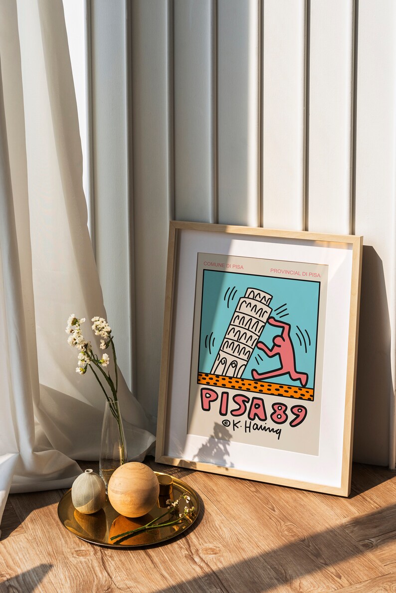 Keith Haring Pisa Art Print: Pop Art Exhibition Poster (digital ...