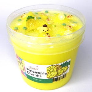 Pineapple Chunks (Jelly cube slime) 16oz
