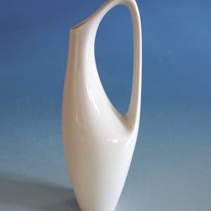 Vintage Rosenthal Vase Design Handle Vase White Hans Wohlrab 50s Porcelain (F025-899)