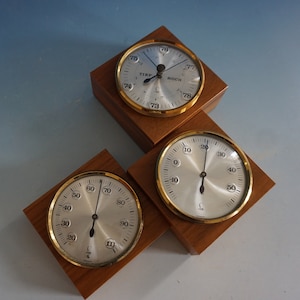 Vintage Lufft Weather Station Model 1066Holz Wegner Era 70s (E23-022)