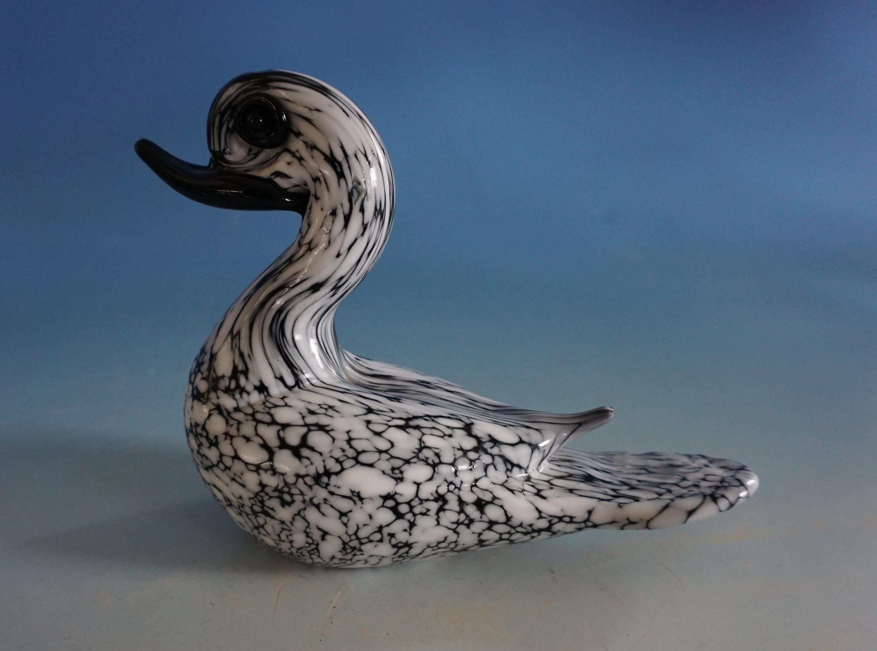 Vintage Murano Design Glass Figure Sculpture Figure Glass Duck