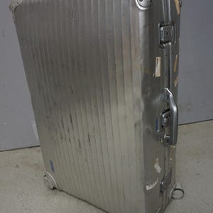 Vintage Rimowa suitcase travel suitcase aluminum suitcase cabin suitcase flight case XL with 4 wheels (0325-048)