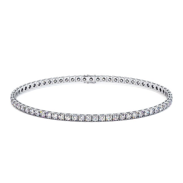 1.00Ct Round Diamond Tennis Bracelet / Lab Grown Diamond Bracelet / White Gold Round Diamond Bracelet / Wedding Gift / HPHT Diamond Bracelet