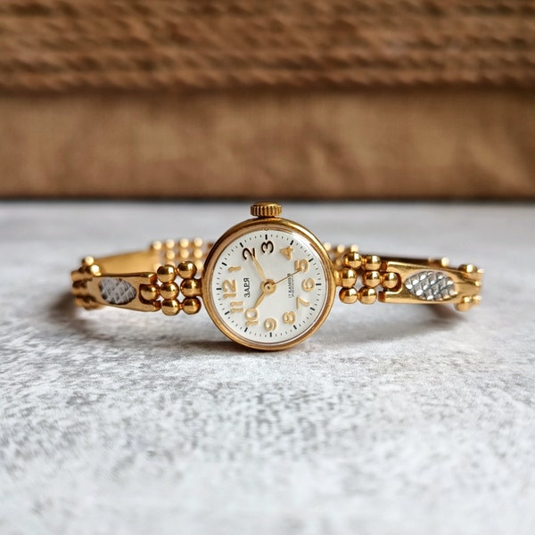 Women's vintage mechanical watch Zaria, 1990s, gift for her