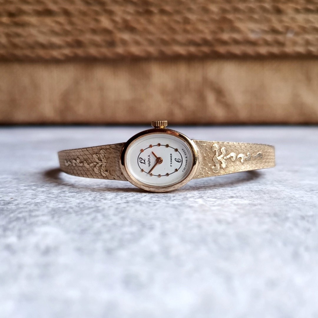 Women's Goldplated Watch Mechanical Wristwatch Classic Etsy