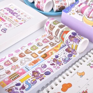 Washi Tape Kawaii Set | 20 rolls | Kawaii Tape for DIY Crafting | Supplies for Crafts | Cute Cartoon DIY Masking Tape