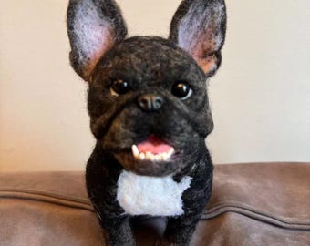 dog replica-felted animal-pet memorial-wool sculpture-pet lover gift-pet loss custom-miniatrure sculpture-handmade wool gift-Pet decoration