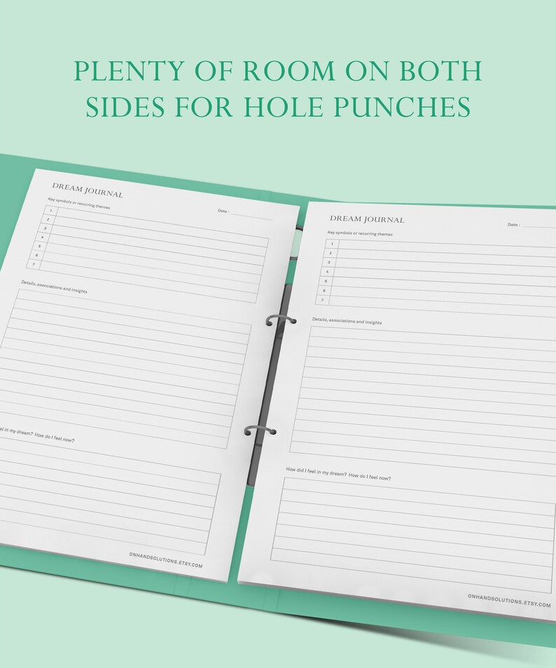 Printable &amp; Digital Dream Journal - Etsy