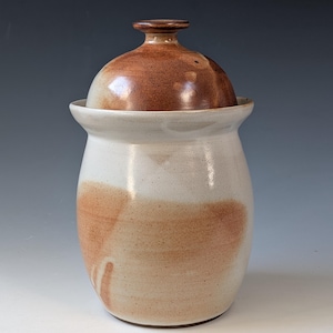 Keramik Gärtopf für Kimchi, Sauerkraut, Kombucha - 1,3 Liter - handgefertigte Keramik