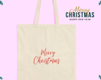 Christmas Cotton Canvas Tote Bag