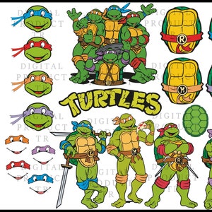 Ninja Turtles Donatello SVG, PNG, JPG files. TMNT. Digital d