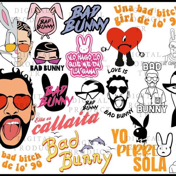 Bad bunny svg bundle