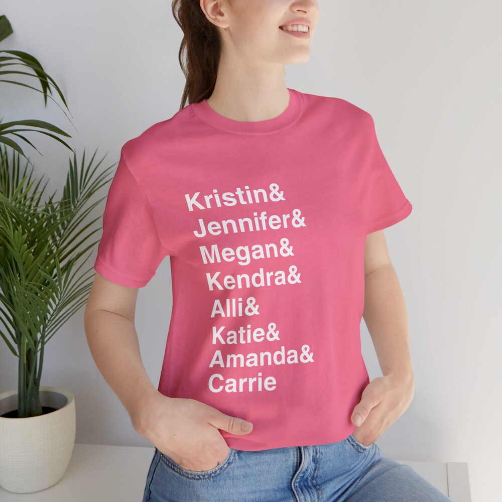 Glinda Name List Shirt, Helvetica Font T-Shirt, Unisex Jersey Short Sleeve Tee
