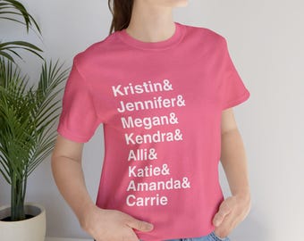 Glinda Name List Shirt, Helvetica Font T-shirt, Unisex Jersey Short Sleeve Tee