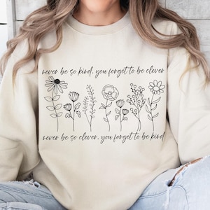 Fleurs bohèmes Png, Soyez gentil imprimé, Soyez gentil Svg, Soyez gentil Png, Svg floral bohème, Fleur rétro Png, Designs Boho Png, Chemise positive Png, Soyez gentil