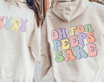 Easter Bunny Clipart: Oh For Peeps Sake Design (SVG, PNG, JPEG)