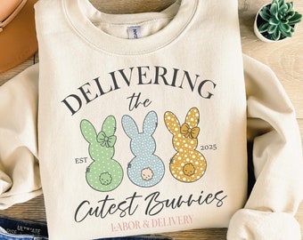 Delivering The Cutest Bunnies Svg, Easter Bunny Svg, Easter Sublimation, Cute Easter Bunny Clipart, Bunny Easter Png, Retro Easter Png