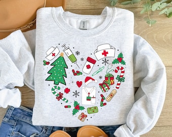 Christmas Nurse Svg, Christmas Nurse Png, Emergency Department Svg, Nurse Svg, Nurse Shirt Png, Nurse Heart Svg, Nurse Heart Png, Svg Nurse