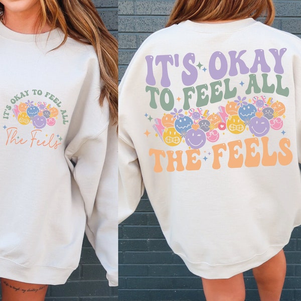 Its Okay To Feel All The Feels Svg Png, Funny Shirt Svg For Women, Mental Health Matters Png, Mental Health Matters Svg, Funny Shirt Svg