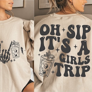 Oh Sip Es un viaje de niñas Svg Png, Camisas de viaje de niñas Svg, Viaje de niñas Svg, Viaje de niñas Png, Viaje de niñas Svg Groovy, Viaje de niñas, Regalos de viaje de niñas