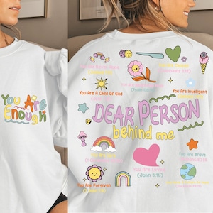 Beste persoon achter mij Svg, beste persoon achter mij, je bent genoeg Svg, je bent genoeg Png, grappig shirt Svg voor vrouwen, je bent geweldig Svg
