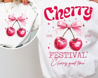 Cherry Festival PNG: Summer Shirt Design (Digital Download)