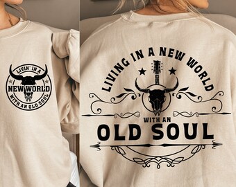 Country Music SVG: New World Old Soul Western Design (Digital Download)