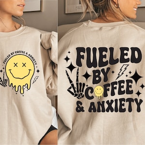 Fueled By İced Coffee And Anxiety Png, Fueled By İced Coffee And Anxiety Svg, Fueled By İced Coffee And Anxiety, Sarcastic Stickers Svg