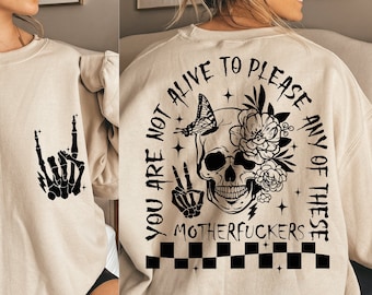 Floral Skull Sarcastic SVG: Adult Humor Cut Files (Digital Download)