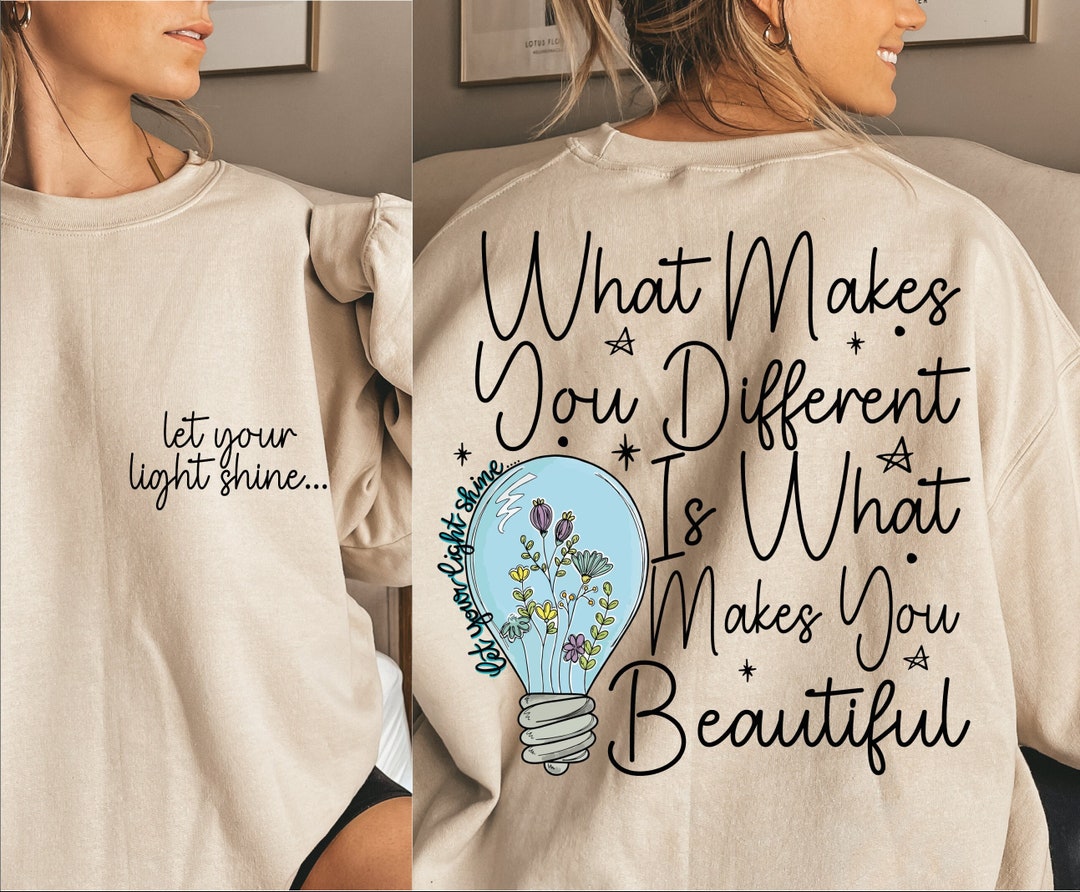 Inspirational Quote SVG PNG: Let Your Light Shine, Be Different ...
