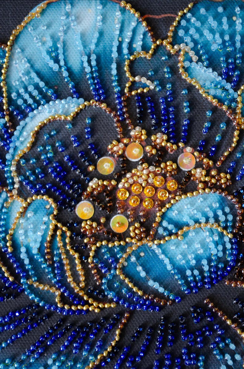 Bead Embroidery Kit “royal Bloom