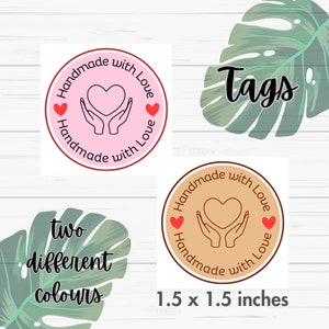 Étiquette faite main avec amour Étiquette faite main avec amour Sticker fait main fait main avec amour Étiquette faite main fait main avec amour Imprimable