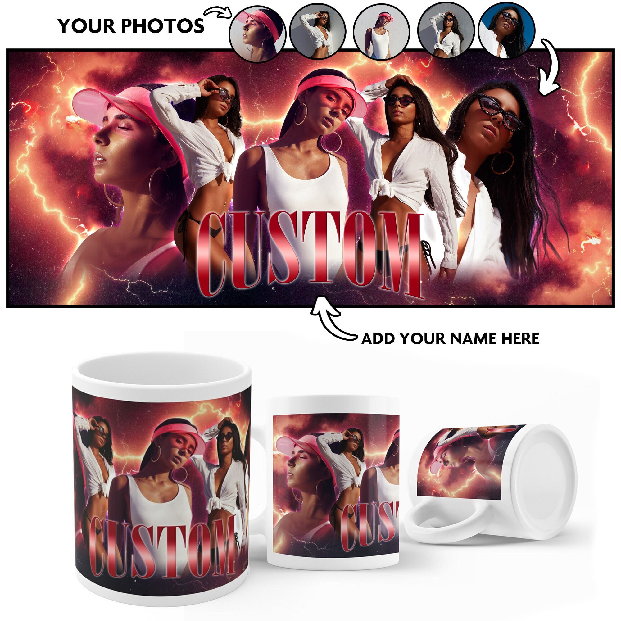 Photo mug, Custom photo mug, Photo Coffee Mug, Custom Rap mug