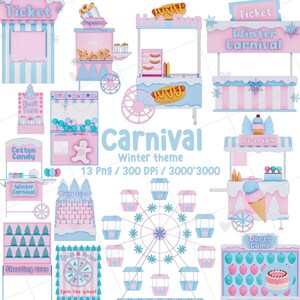 Weihnachten Karneval Winter Thema 3D Clipart 13 PNG Pastell Stil für Urlaub, Sofort Download, Kommerzielle Nutzung