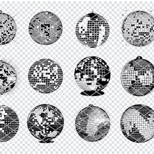 DISCO BALL SVG, Disco Ball Svg Files For Cricut, Disco Ball Clipart, Laser Cut Files